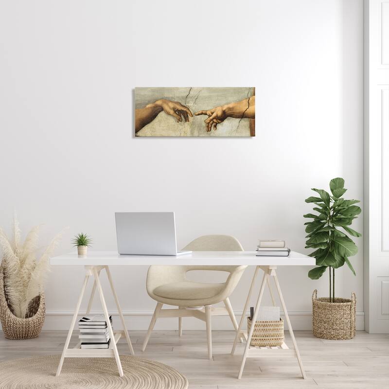 Stupell Hands of The Creation Of Adam Religious Painting Canvas Wall Art