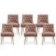 preview thumbnail 41 of 106, SEYNAR Modern Dining Chairs Set of 6, Velvet Accent Chair Tufted Back Armless Chair with Back Pull
