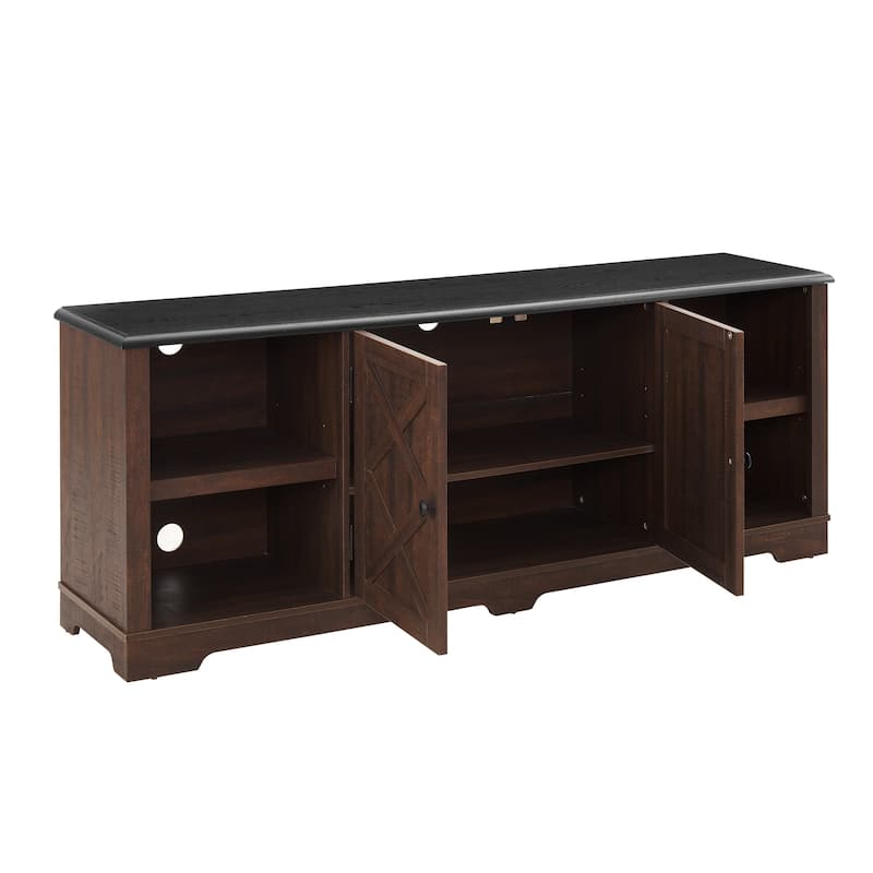 Modern Farmhouse TV Media Stand for TV Up to 80"