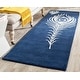 preview thumbnail 13 of 60, SAFAVIEH Handmade Soho Simi Peacock Feather N.Z. Wool Rug 2'6" x 8' Runner - Navy/Ivory - Runner