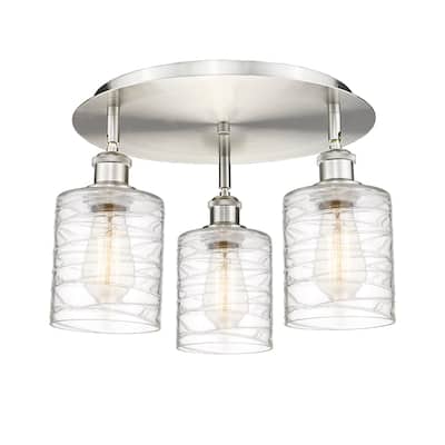 Innovations Lighting Cobbleskill - 3 Light Flush Mount
