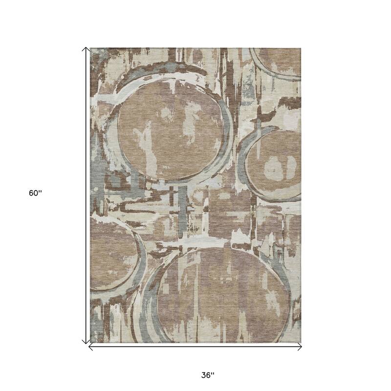 HomeRoots Geometric Transitional Rectangle Outdoor Rug