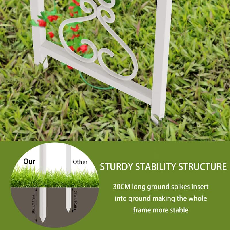 Metal Wedding Ceremony Stand Garden Plant Arbor Trellis Gazebo with Removable Cover