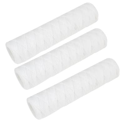 3 Pcs Cartridge Wound Filter String for Pool Water 10" x 2.4" - White