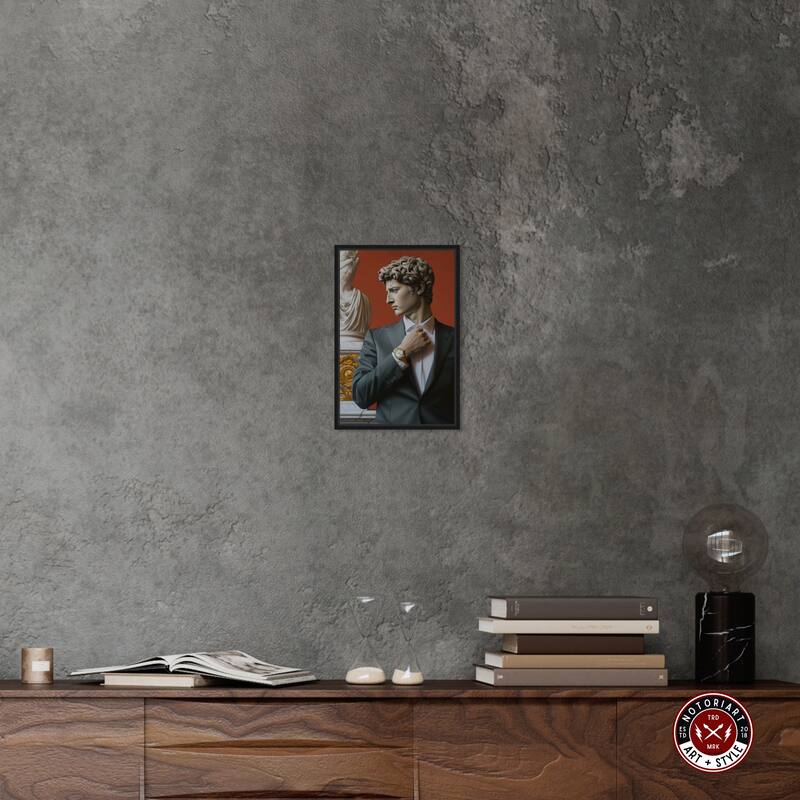 Notoriart Sculpture With Style Framed Men Style 1 Piece Canvas Wall Art