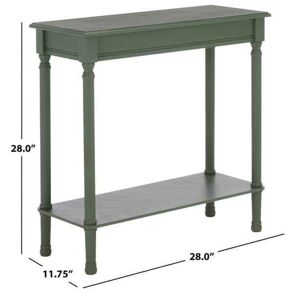 dimension image slide 5 of 8, SAFAVIEH Tinsley 28-Inch Rectangular Wood Console Table, Transitional - 28" W x 12" D x 28" H