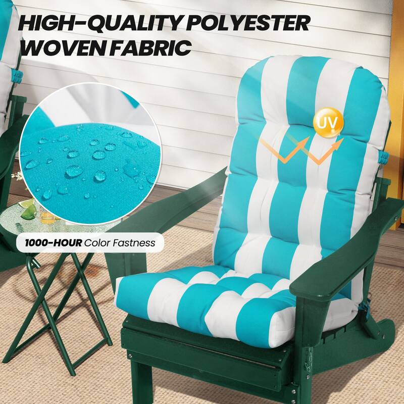 Adirondack Style Patio Outdoor Chair Cushion for Adirondack Chair or Lounge Rocking Chair - See picture