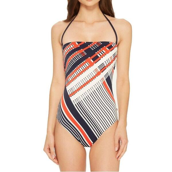 Shop Tommy Hilfiger Blue White Women S Size 10 One Piece Striped
