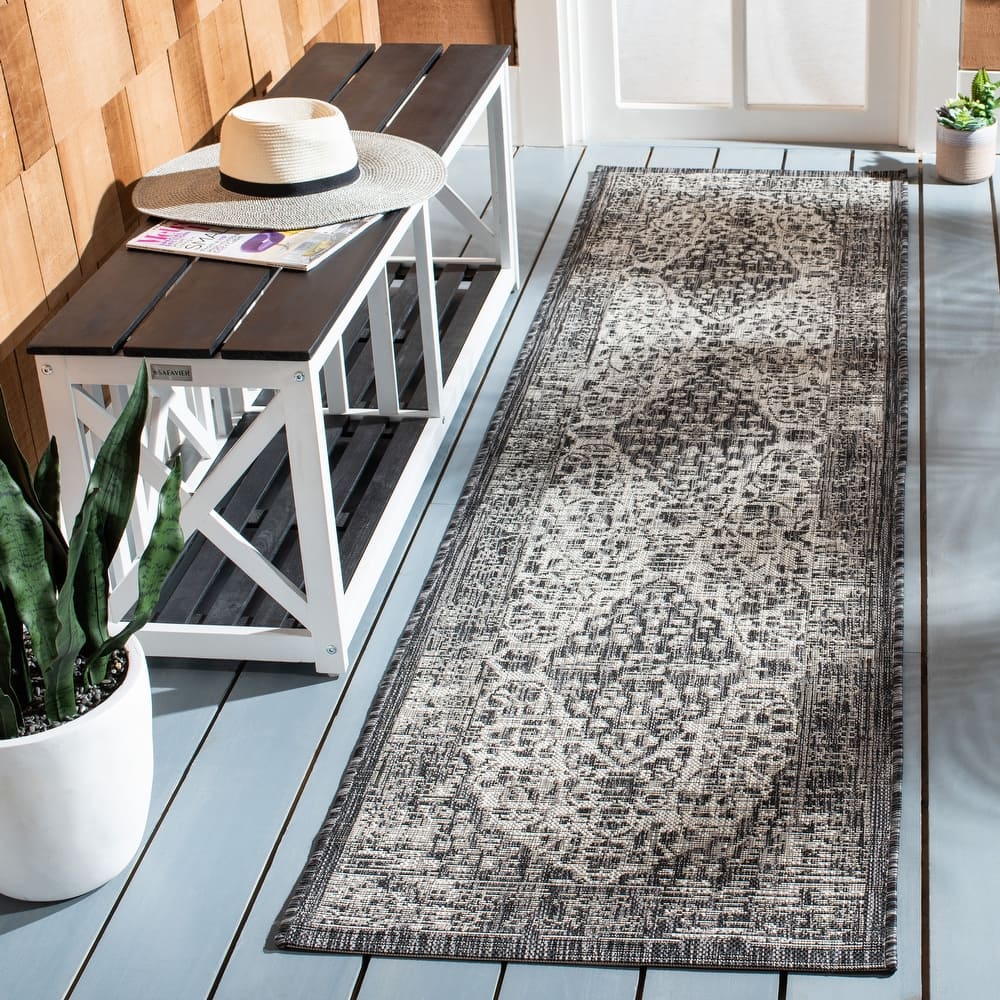 SAFAVIEH Courtyard Boud Indoor/ Outdoor Waterproof Patio Backyard Rug