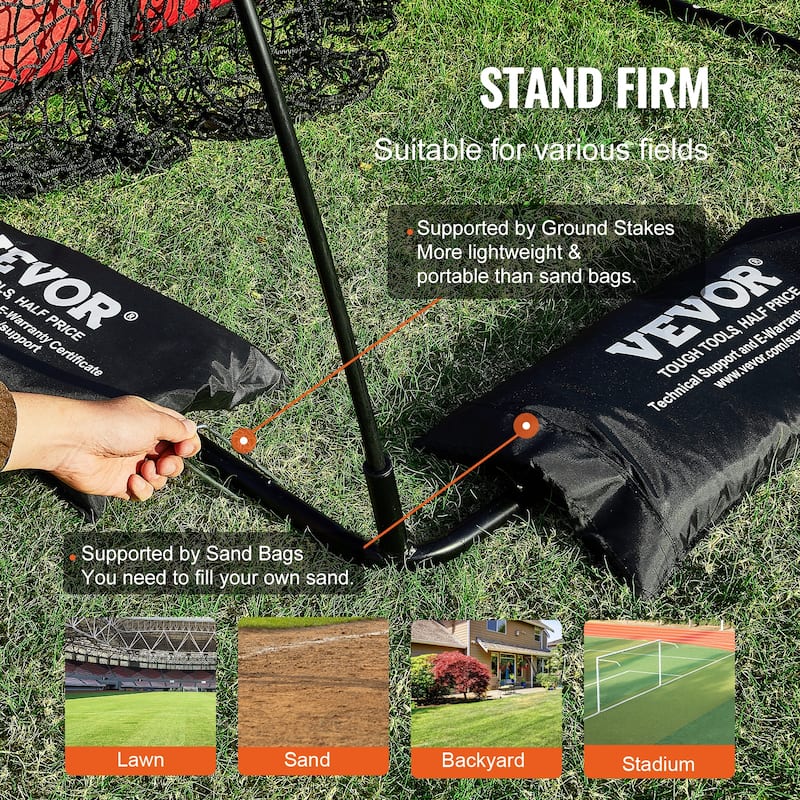9 Hole Baseball Net with Carry Bag, Strike Zone, Ground Stakes, for Youth Adults