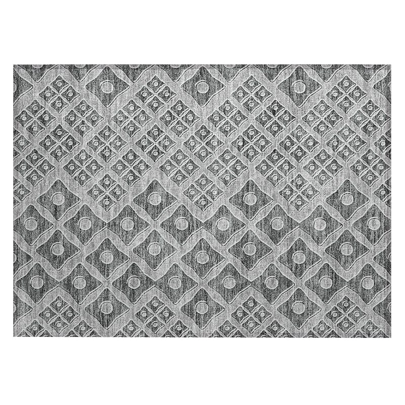 Machine Washable Indoor/ Outdoor Chantille Diamond Rug