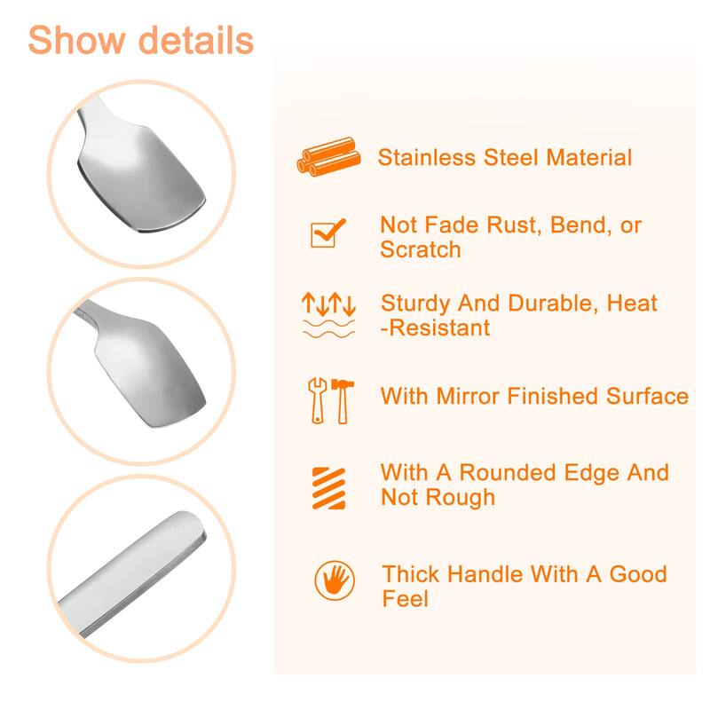 Stainless Steel Stirring Spoon, 4Pcs 6-Inch for Party Bar Restaurant