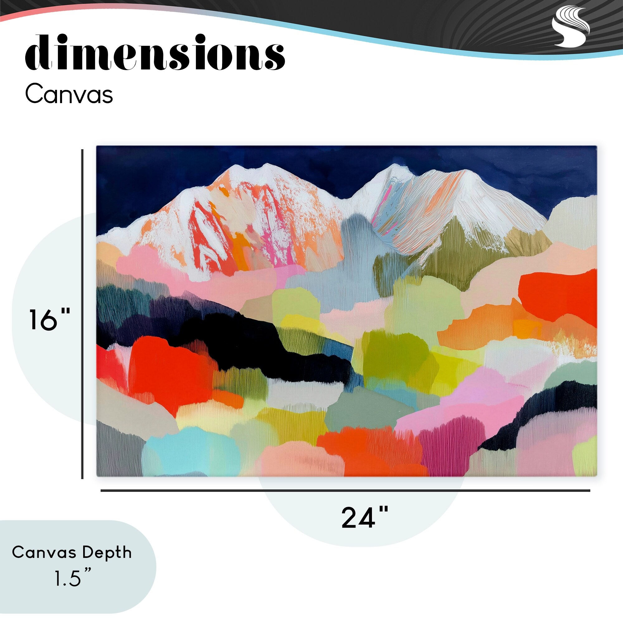 Stupell Alpine Glow In Vibrant Mountains Canvas Wall Art, Design