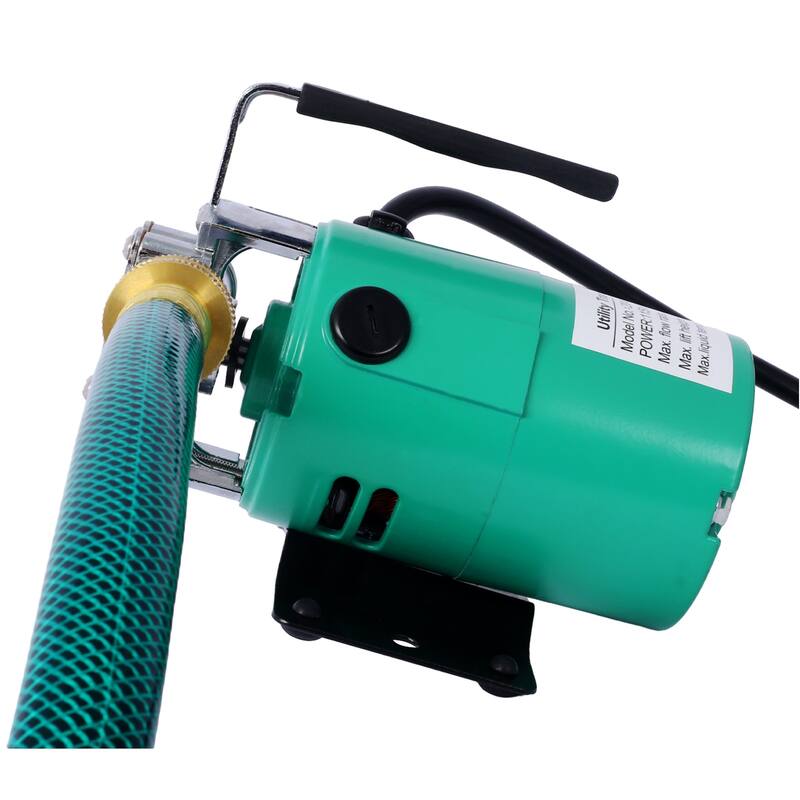 Water Transfer Pump, 115V 330 Gallon Per Hour Portable Electric Utility Pump and 6' Water Hose Kit - Remove Water From Garden