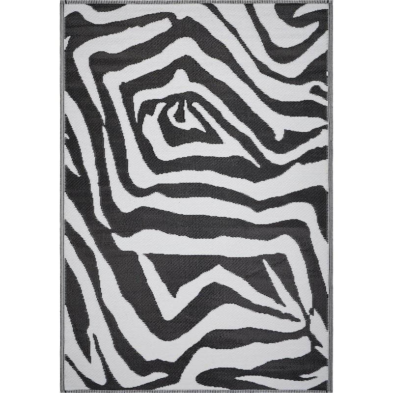 Tropical Zebra Indoor / Outdoor Area Rug 5'x7' On Sale Bed Bath
