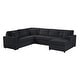 preview thumbnail 4 of 13, U-Shaped Oversized Corduroy Sectional Sofa with Chaise Lounge and Removable Cushions by Harper&Bright Designs