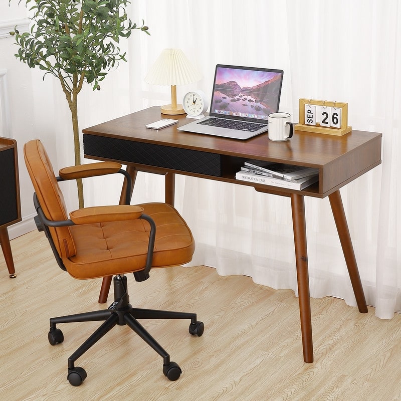 42" W Home Office Desk, Modern Simple Computer Desk Study Table