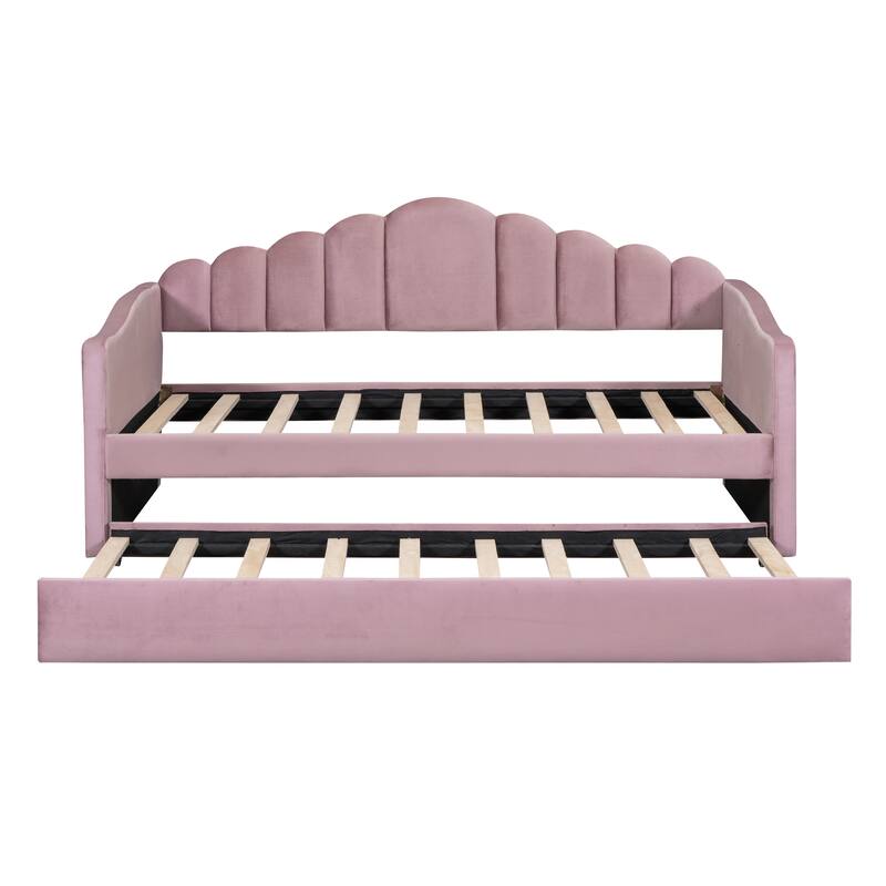 Upholstered Daybed with Trundle & USB Charging Ports