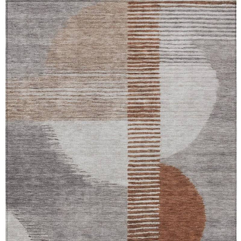 HomeRoots Geometric Transitional Rectangle Outdoor Rug