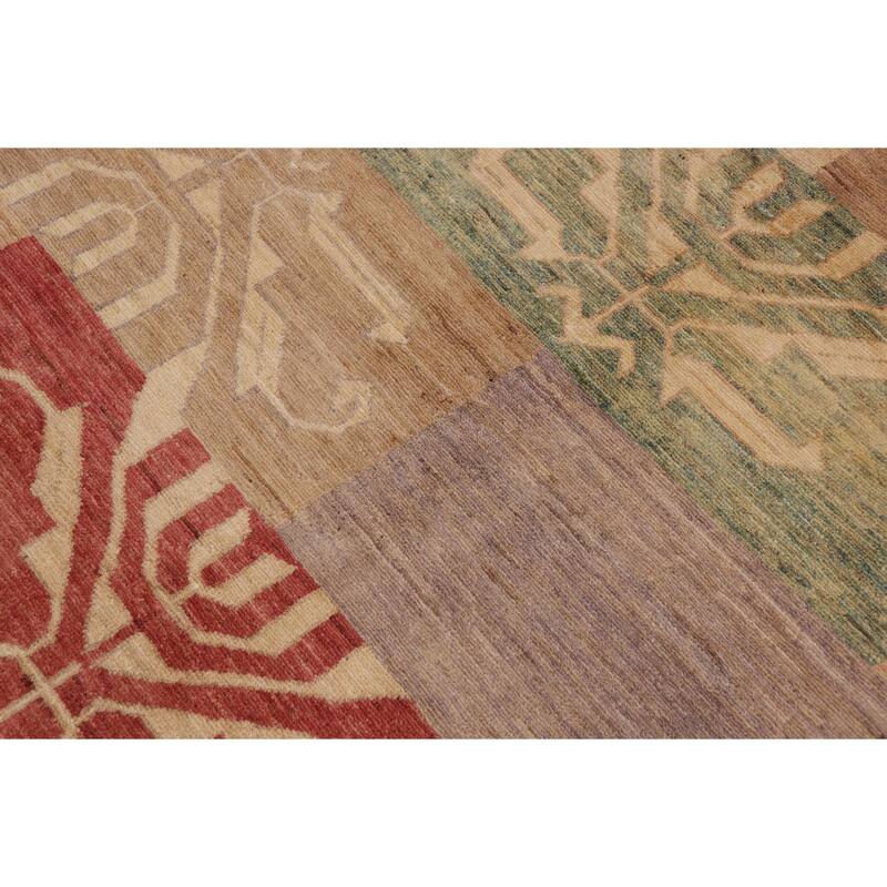 Rustic Bohemian Ri Gabbeh Hand Knotted Wool Area Rug