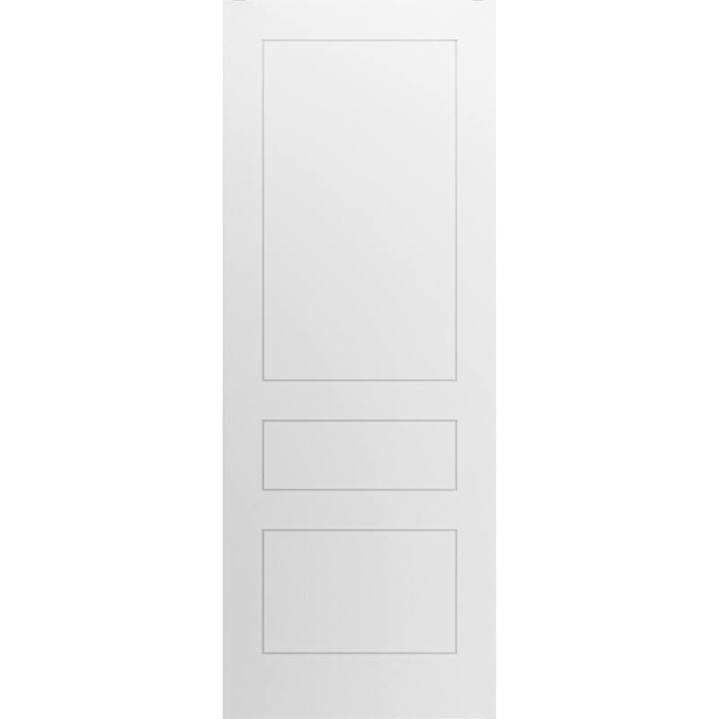 Slab Door Panel 18 x 80 inches / Mela 0733 Painted White / Modern Finished Doors / Pocket Closet Sliding Barn - 18x80