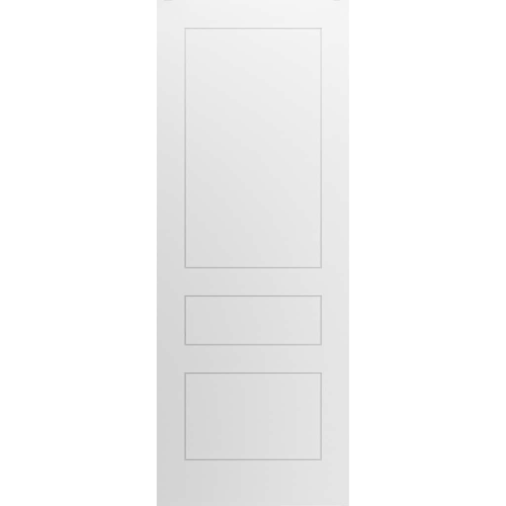 Slab Door Panel 18 x 80 inches / Mela 0733 Painted White / Modern Finished Doors / Pocket Closet Sliding Barn