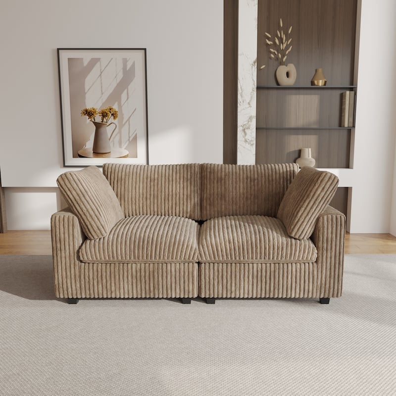 78" Cloud Sectional Couch, Modular Sofa, Plush Soft Deep Seat Couch for Living Room
