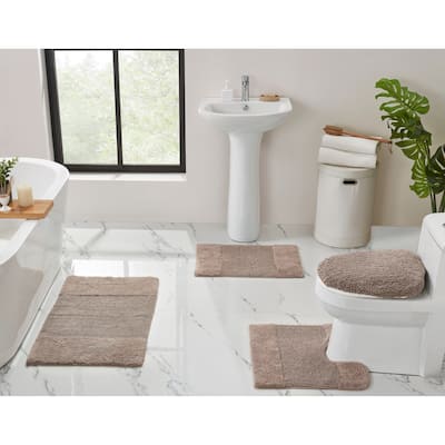 Better Trends Granada Collection 100% Cotton Tufted Bath Mats with Non-Slip Spray Latex Backing, Machine Washable for Bathroom