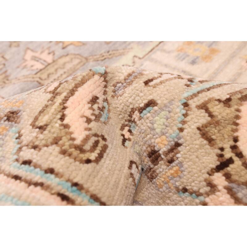 ECARPETGALLERY Hand-knotted Modern Oushak Light Khaki Wool Rug - 10'3 x 13'11