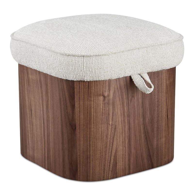 NADAAL STUDIOS Clarisse, Storage Stool With Upholstered Seat - 20"W x20"D x19"H