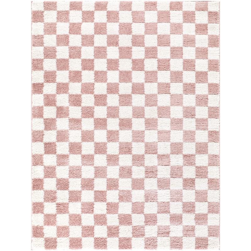 Livabliss Scandinavian Fossay Shag Stripe Washable Area Rug