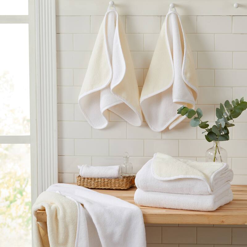 Luxurious Cotton Two-Toned Reversible Towel Set