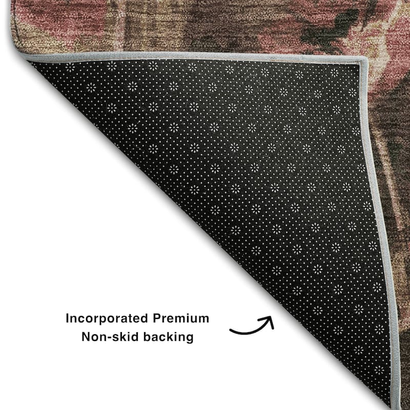 Premium Washable Super Soft Modern Floral Mayfield Rug