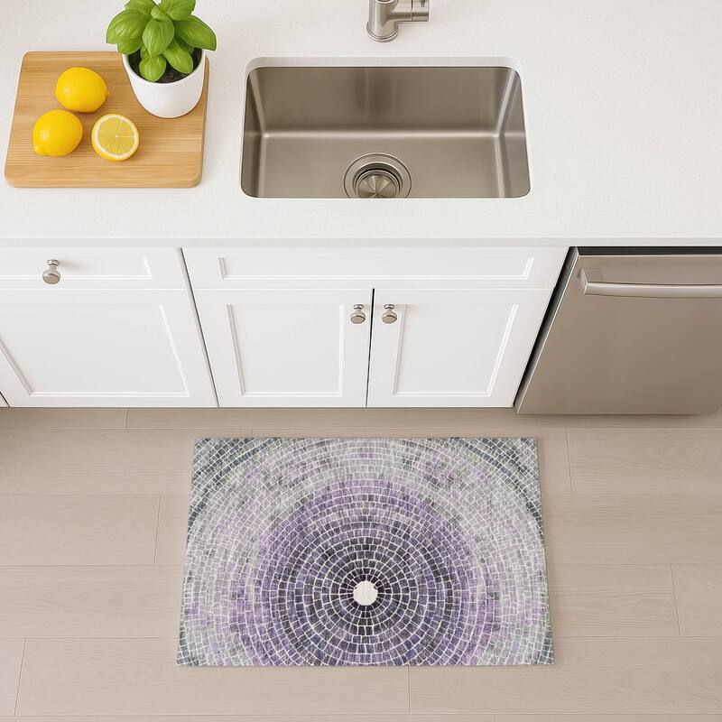 Machine Washable Indoor/ Outdoor Mosaic Rome Chantille Rug