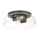 preview thumbnail 3 of 9, Golden Lighting 3602-14 CLR Duncan 2 Light 14" Wide Flush Mount