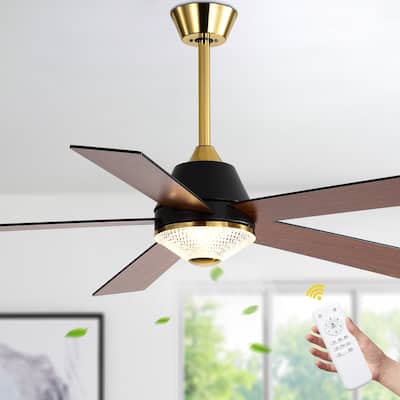 Bella Depot 52" Modern Ceiling Fan 6-Speed Reversible Fan with Remote Control