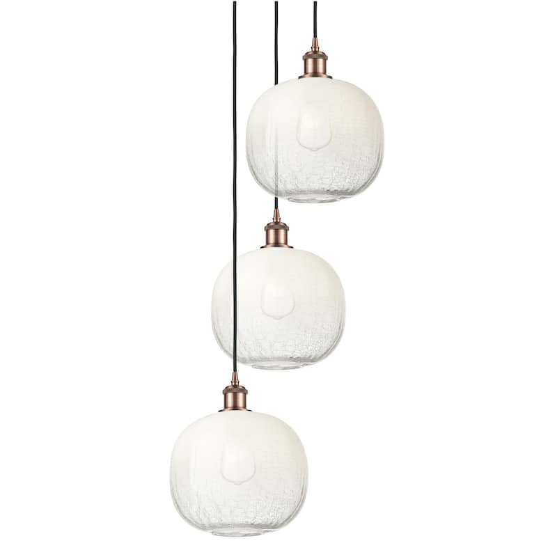 Innovations Lighting 113B-3P-37-17 Brookhaven Sphere Pendant - Antique Copper / Opal