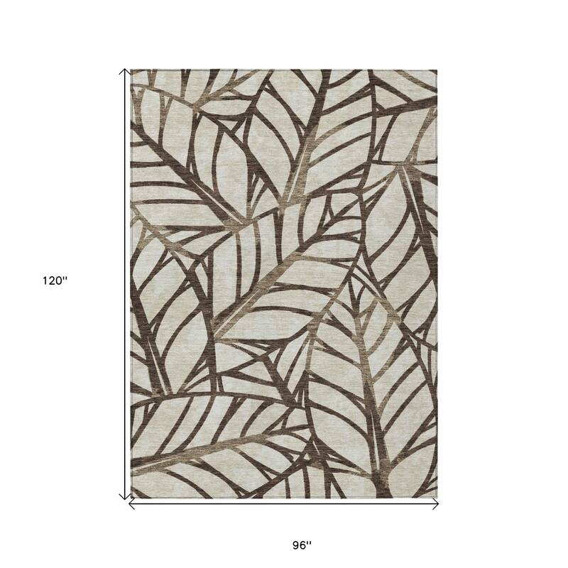 HomeRoots Floral Transitional Rectangle Outdoor Rug