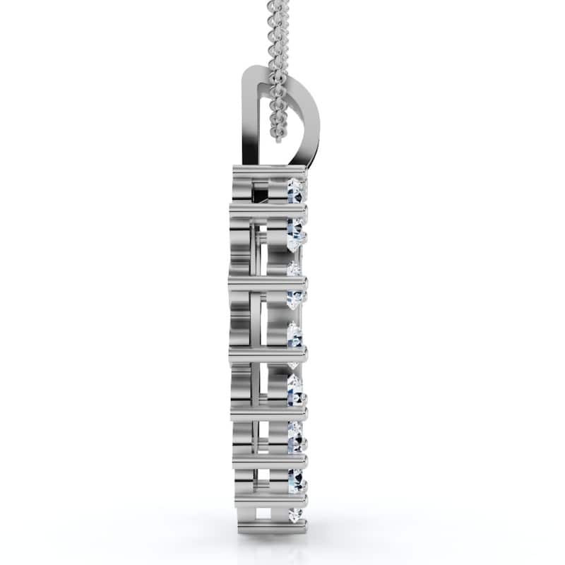 2Ct Diamond Heart Penant Gold Lab Grown Women's Necklace 18"