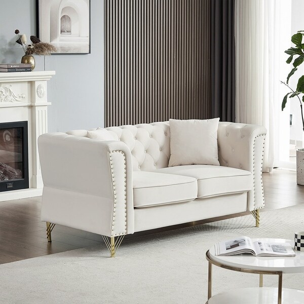 White leather chesterfield sofa sales