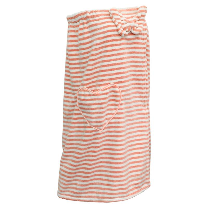 Bath Wrap Towel for Women Adjustable Bath Wrap for Shower Coral Fleece