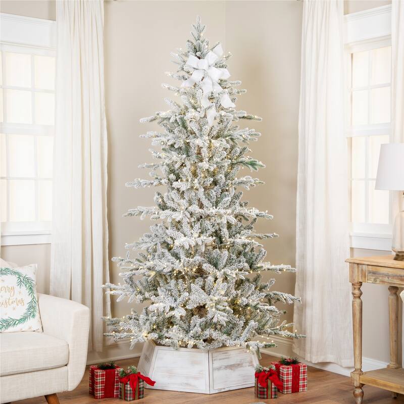 Real Touch™ Elite Pre-Lit Flocked Kodiak Pine IPT Artificial Christmas Tree - 6' Dual Color LED - 6 Foot