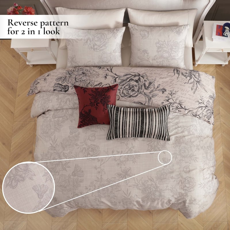 Bebejan French Linen 5 Piece Reversible Comforter Set