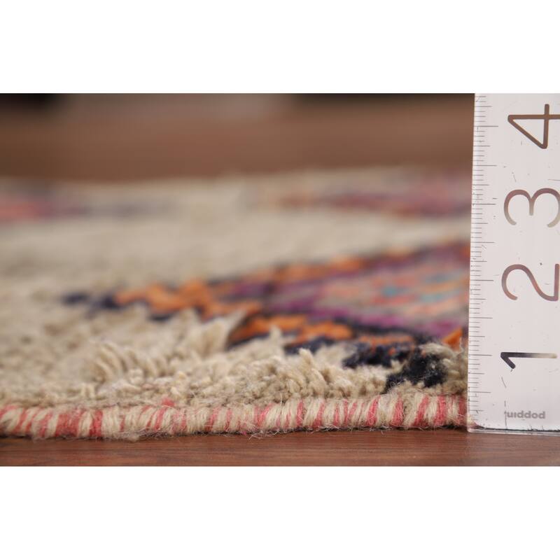 Geometric Plush Moroccan Oriental Accent Rug Handmade Wool Carpet - 3'0" x 5'4"