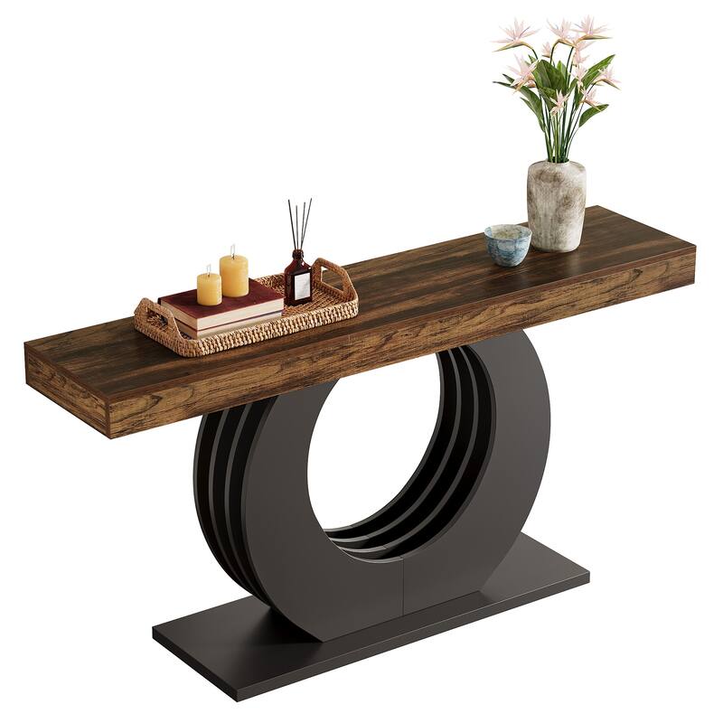 63" Console Table, Long Sofa Entryway Accent Table, Living Room Hallway Behind Sofa Table