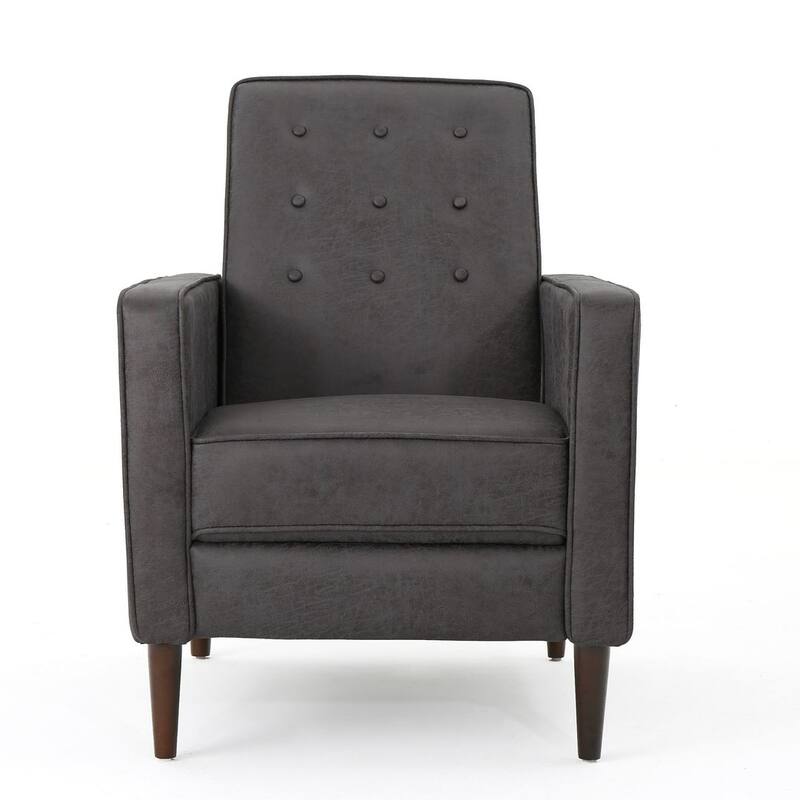 Mid-Century Modern Fabric Recliner Chair with Birch Legs by Christopher Knight Home