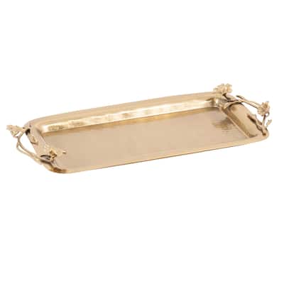 Elegance Eldora Rectangular Tray - Satin Gold