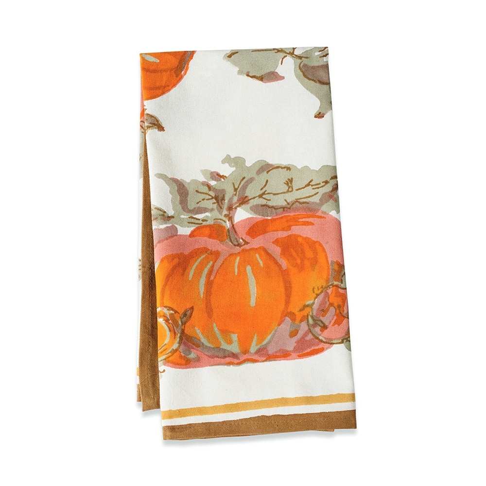 Couleur Nature Pumpkin Tea Towels - Set of 3