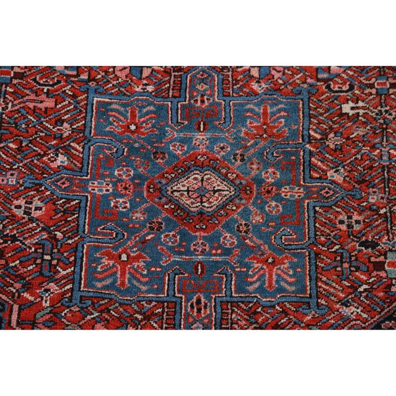 Hand Knotted Oriental 100% Wool Carpet Traditional Tribal Red Gharajeh Area Rug - 6' 3'' X 5' 0''
