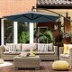 preview thumbnail 1 of 20, Glam 10-foot Solar LED Cantilever Umbrella with Base (UV 50+)